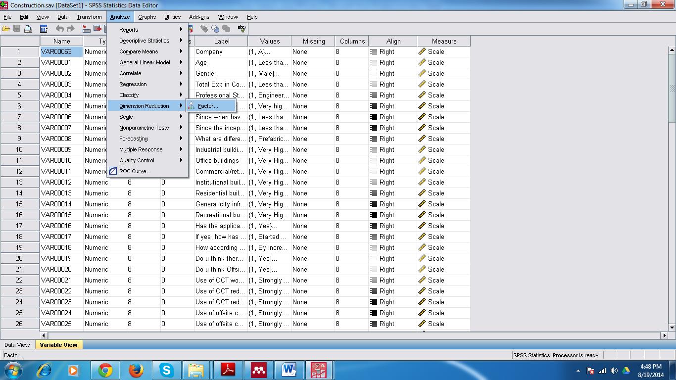 Factor Analysis Using Spss Knowledge Tank 